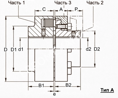 Полумуфта под расточку N-EUPEX 110 часть 3, EMT - Евромеханика